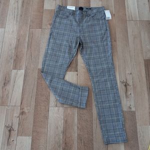 H&M Womens Skinny Fit Size 29 Plaid Pants